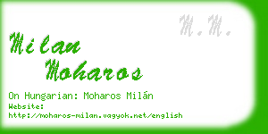 milan moharos business card